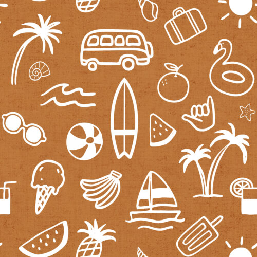 Hip Kid Design - Summer Vibes on Burnt Umber