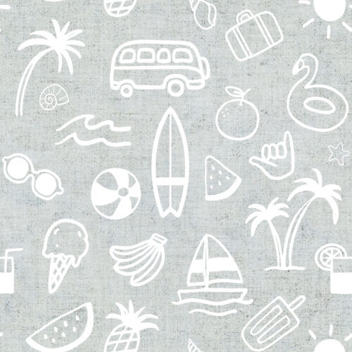 Hip Kid Design - Summer Vibes on Sky Gray Blue