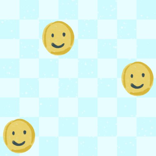 Lindsay Anne - Summer Smiles Check   Lt Blue