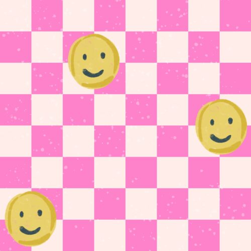 Lindsay Anne - Summer Smiles Check Pink Tonal