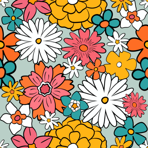 Spring in to Summer - Summery Floral Blue