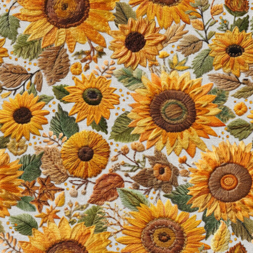 Sunflowerfloralembroideryraspberrypatternco