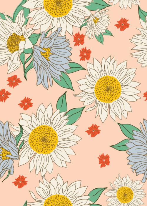 Indy Bloom Designs - Sunflowers In Blush 01