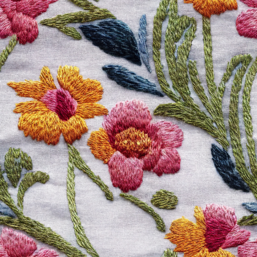 Sunset Floral Embroidery 4x4