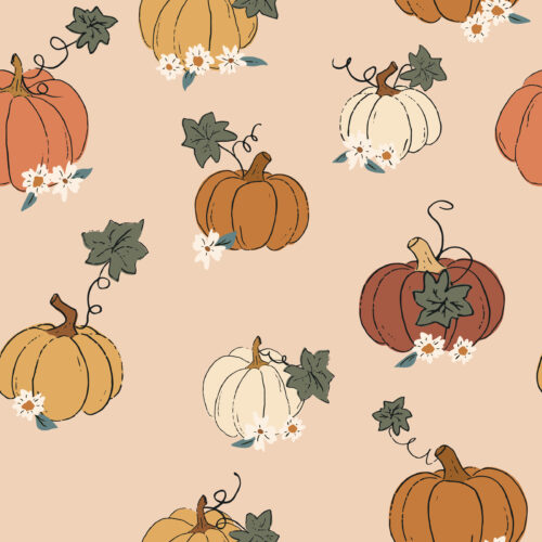 Juniper Row - Sweet Pumpkin On Light Pink 03