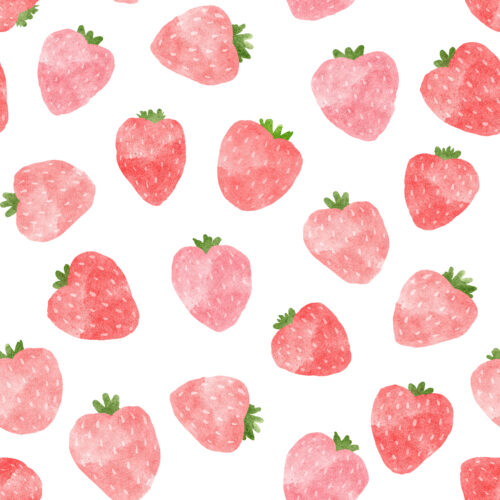 Hip Kid Design - Sweet Strawberries on White
