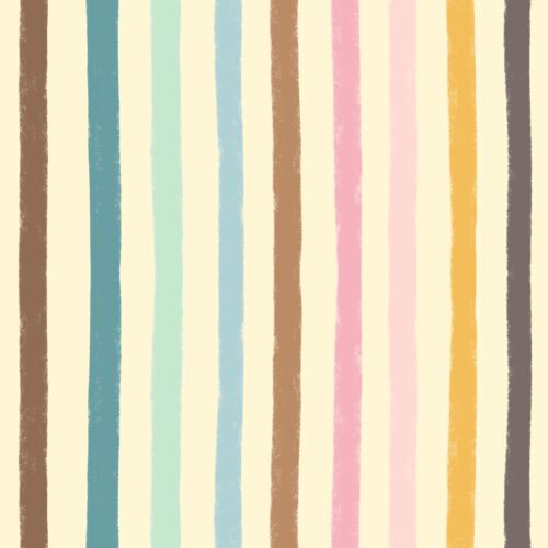 Lindsay Anne - Sweet Boardwalk Stripe Lt Yellow Pink Multi