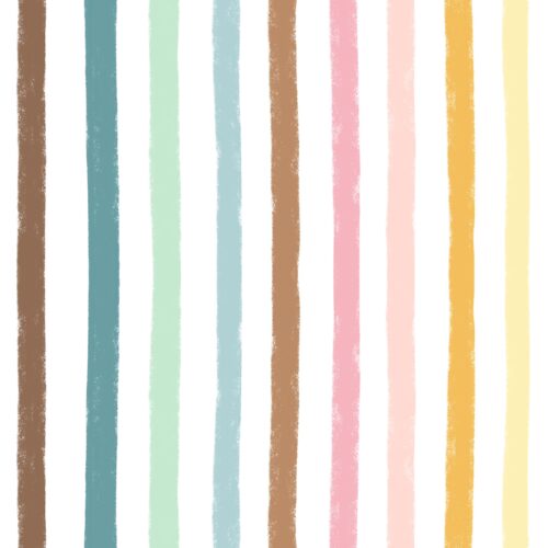 Lindsay Anne - Sweet Boardwalk Stripe White Pink Multi