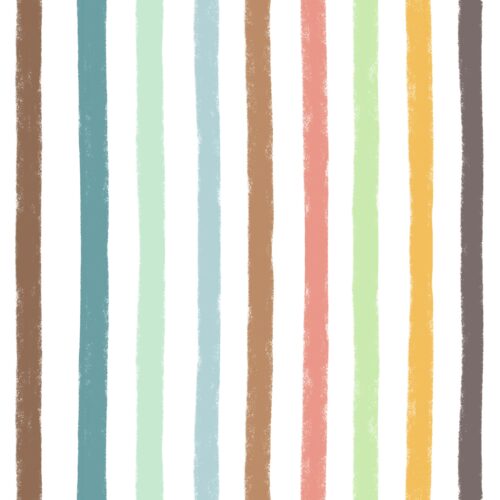 Lindsay Anne - Sweet Faded Stripe White Multi