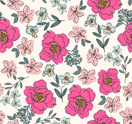 Indy Bloom Designs - Sweet Pea Floral In Hot Pink