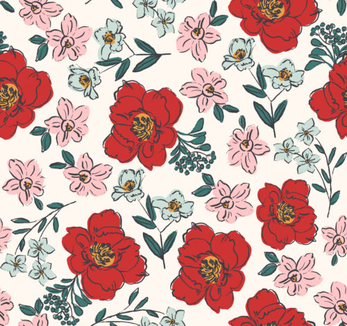 Indy Bloom Designs - Sweet Pea Floral In Red
