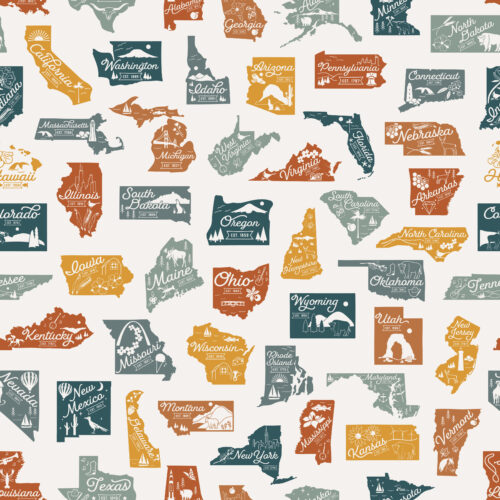 TMM Vintage USA Terrazzo Earth Tones