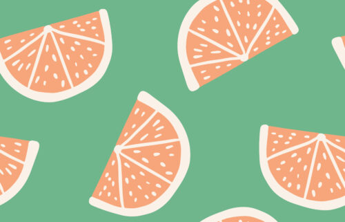 Indy Bloom Designs - Tangerines In Teal 01