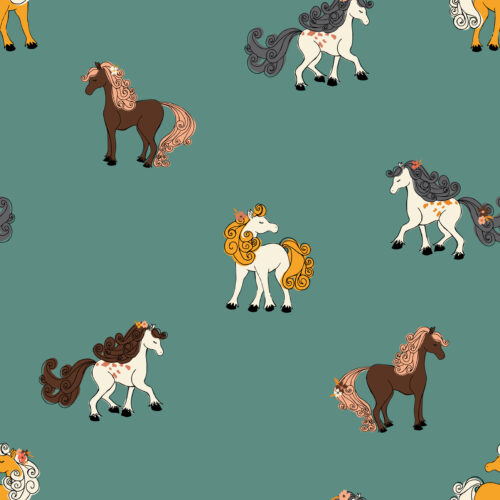 Juniper Row - Teal Pony