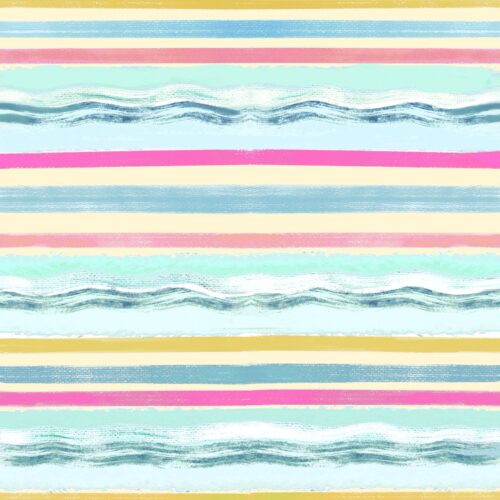 Lindsay Anne - Tidewater Stripe Lt Yellow Pink