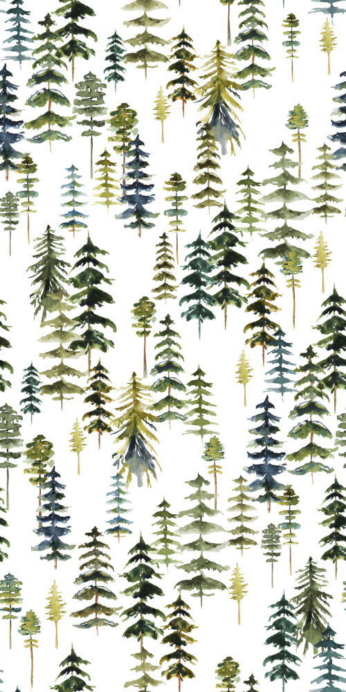 Hip Kid Design - Timber Forest on White