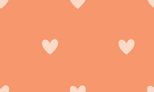 Indy Bloom Designs - Tiny Hearts In Coral 2x1.1