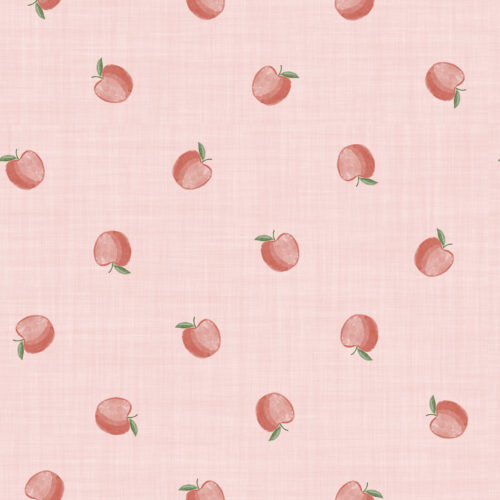 Tossed Apples pink linen
