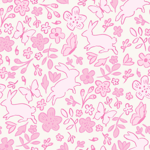 Vivie & Ash - Tossed Bunny Floral Pink