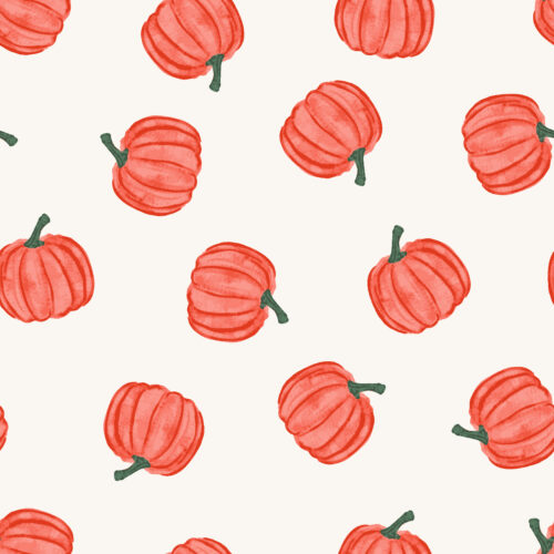 Vivie & Ash - Tossed Pumpkins Orange In White