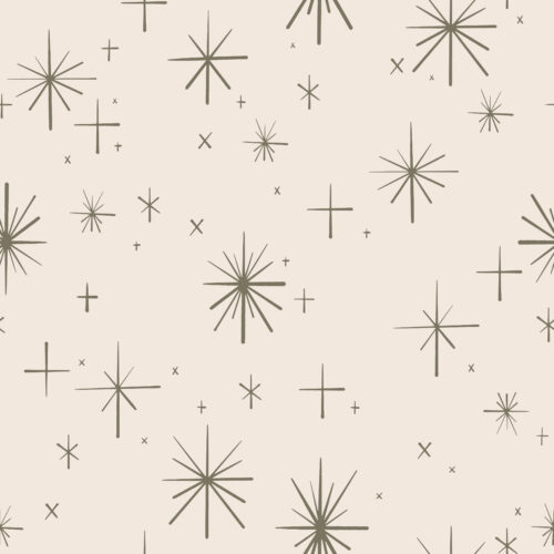 Twinkle Star cream evergreen