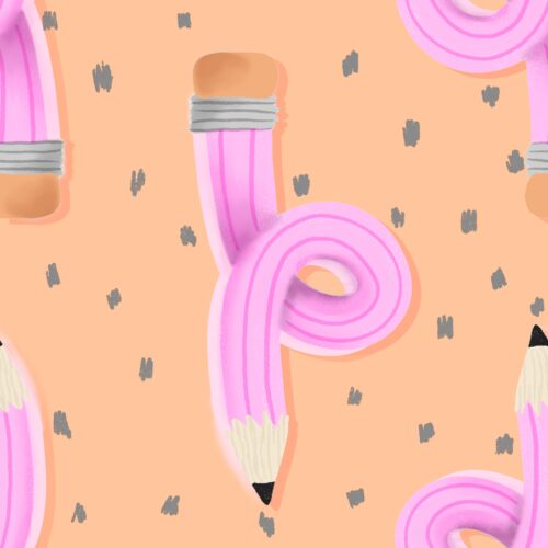 Twirl And Scribble In Light Orange