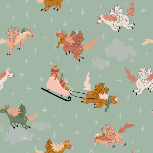 Juniper Row - Unicorn Santa In Turquoise