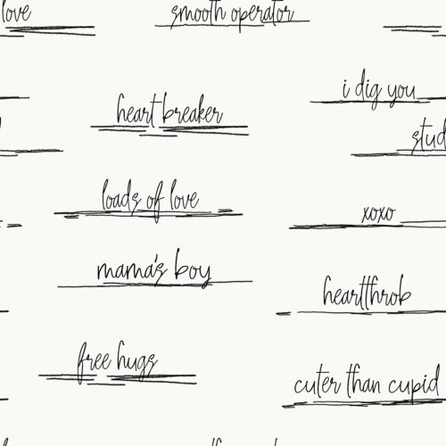 Hip Kid Design - Valentine Cute Boy Sayings Stripes