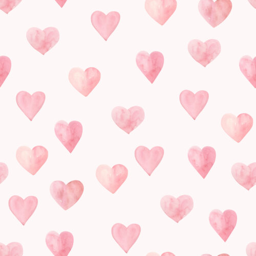 Hip Kid Design - Valentine Hearts on Soft Blush