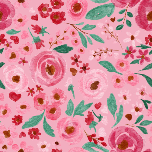 Vivie & Ash - Valentine Watercolor Floral Pink