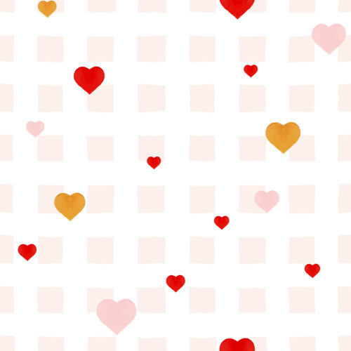 Hip Kid Design - Valentine's Day Buffalo Plaid Hearts