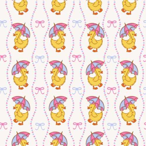 Vivie & Ash - Vertical Duck Umbrella Stripe White