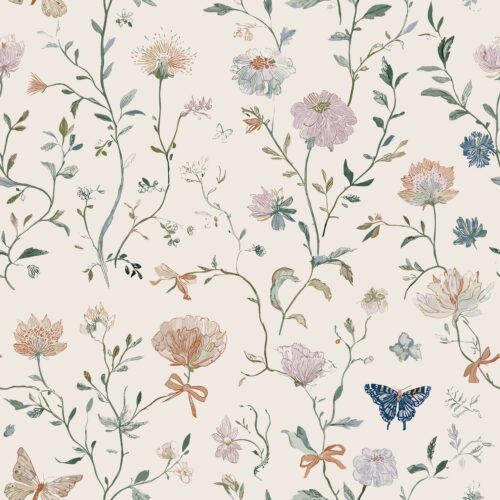 Vintage Butterfly Floral