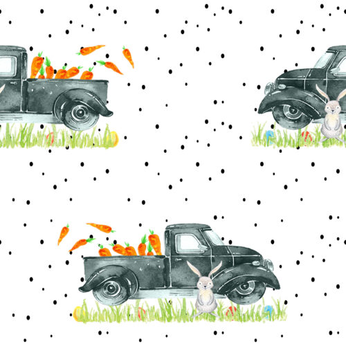 Hip Kid Design - Vintage Easter Bunny Trucks