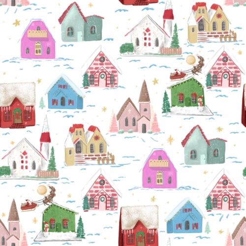 Lindsay Anne - Vintage Putz Houses White