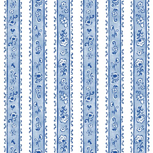 Lindsay Anne - Vintage Floral Ribbon Stripe China Bluejpg