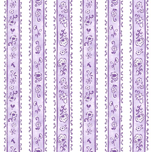 Lindsay Anne - Vintage Floral Ribbon Stripe Plum