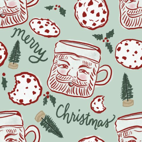 Vintage Green Merry Xmas