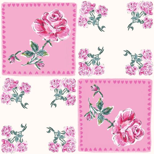 Lindsay Anne - Vintage Rose Hanky Pink Cream