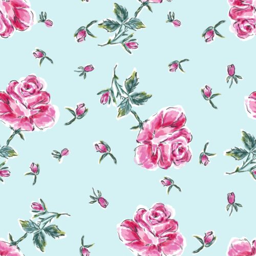 Lindsay Anne - Vintage Roses Light Blue