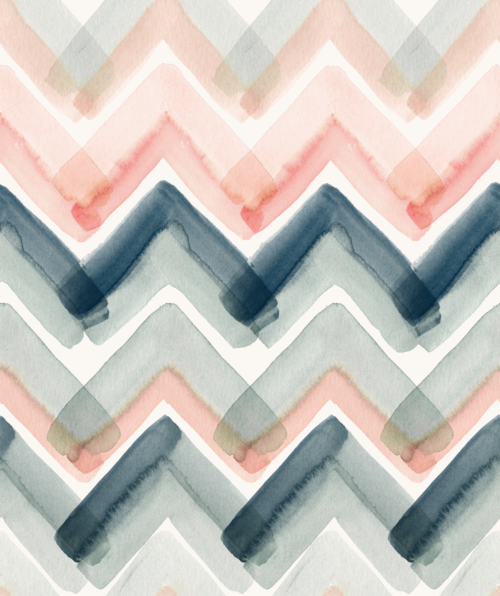 Sara Swanson - Watercolor Chevron In Grey