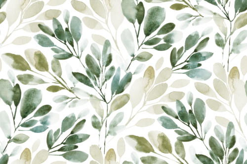 Sara Swanson - Watercolor Sprigs Green Jumbo