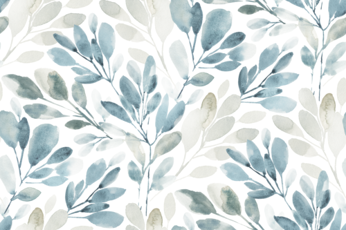 Sara Swanson - Watercolor Sprigs Light Blue Jumbo