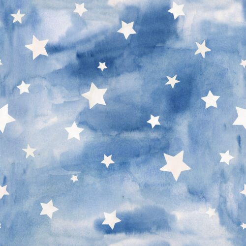 Hip Kid Design - Watercolor Blue Stars