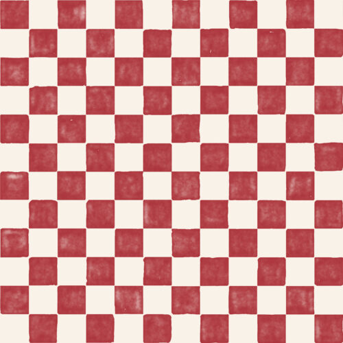 Watercolor Check Rose