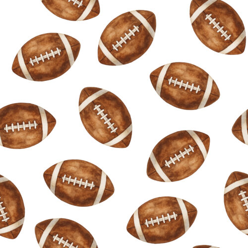 Hip Kid Design - Watercolor Footballs