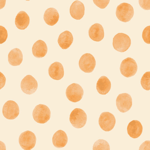 Hip Kid Design - Watercolor Orange Dots on Cream