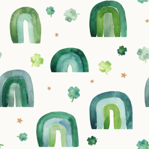 Hip Kid Design - Watercolor Rainbows and Shamrocks