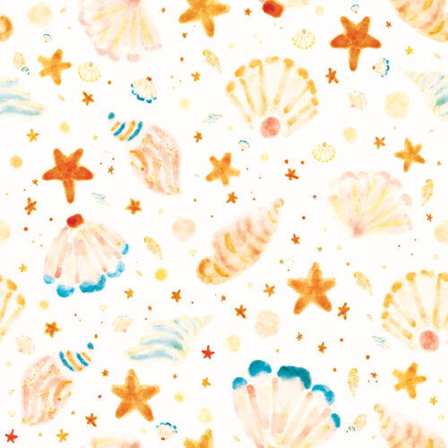 Seamless Gal - Watercolor Seashells