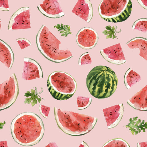 Hip Kid Design - Watermelon Summer Fruit on Pink
